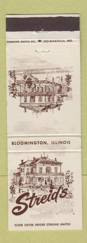 Matchbook Cover - Streid's Bloomington IL WEAR