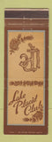 Matchbook Cover - Lake Placid Club NY