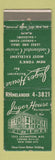 Matchbook Cover - Jager House Restaurant Bar New York City