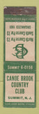 Matchbook Cover - Canoe Brook Country Club Summit NJ WORN