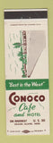 Matchbook Cover - Conoco Cafe Motel Grand Island NE oil gas