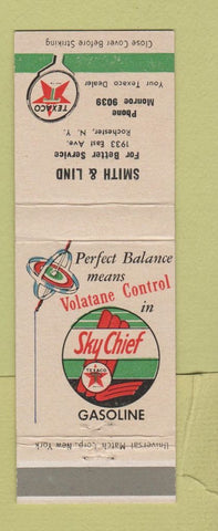 Matchbook Cover - Texaco oil gas Smith Lind Rochester NY