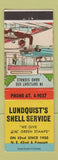 Matchbook Cover - Lundquist's Shell oil gas Portland OR