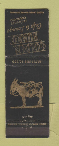 Matchbook Cover - Golden Burro Cafe Lounge Leadville Colorado WEAR