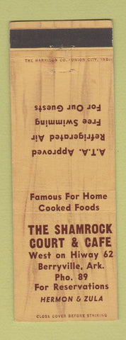 Matchbook Cover - Shamrock Court Cafe Berryville AR