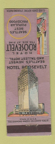 Matchbook Cover - Hotel Roosevelt Seattle WA