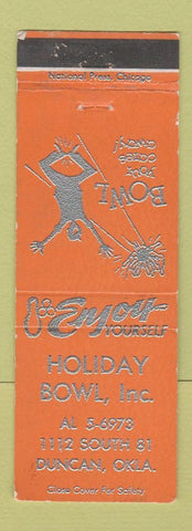 Matchbook Cover - Holiday Bowling Duncan OK