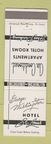 Matchbook Cover - George Washington Hotel St Louis MO