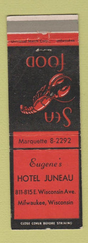 Matchbook Cover - Eugene's Hotel Juneau Milwaukee WI