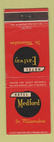 Matchbook Cover - Hotel Medford Milwaukee WI