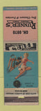 Matchbook Cover - Runner's Dry Cleaners Furs pinup WORN