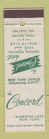 Matchbook Cover - The Concord Kiamesha Lake NY
