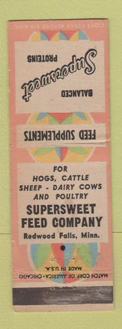 Matchbook Cover - Supersweet Feed Redwood Falls MN WEAR