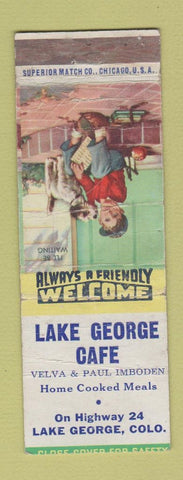 Matchbook Cover - Lake George Cafe Lake George Colorado WEAR