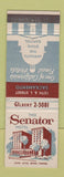 Matchbook Cover - Senator Hotel Sacramento  CA
