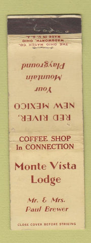 Matchbook Cover - Monte Vista Lodge Red River NM WEAR