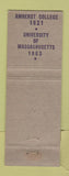 Matchbook Cover - The Lord Jeffery Amherst MA