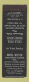 Matchbook Cover - Hotel Witter Wisconsin Rapids WI Chula Vista Resort Dells WI