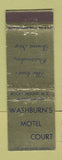 Matchbook Cover - Washburn's Motel Court Rocky Mount NC