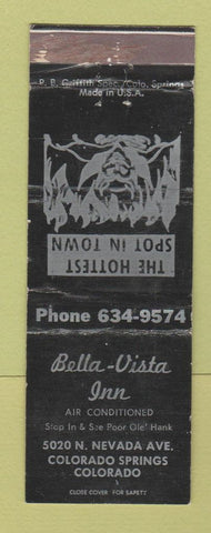 Matchbook Cover - Bella Vista Inn Colorado Springs Devil WEAR