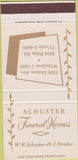 Matchbook Cover - Schuster Funeral Home Cleveland OH 30 Strike