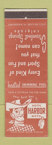 Matchbook Cover - Hotel Harbor Motel Steamboat Springs Colorado