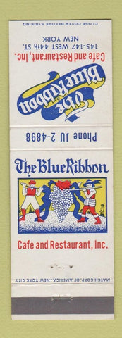 Matchbook Cover - Blue Ribbon Cafe Restaurant New York City