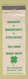Matchbook Cover - Irish Mist Van Nuys CA WORN