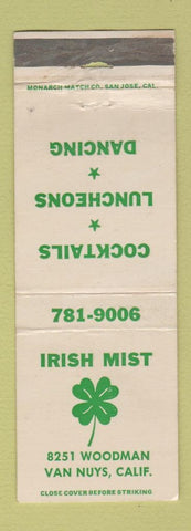 Matchbook Cover - Irish Mist Van Nuys CA WORN