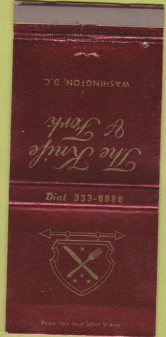 Matchbook Cover - Knife and Fork Washington DC 30 Strike