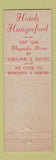 Matchbook Cover - Hotel Hungerford Portland OR Seattle WA