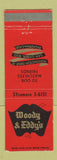 Matchbook Cover - Woody & Eddy's Restaurant Pasadena CA
