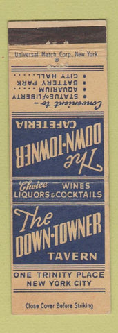 Matchbook Cover - Down Towner Tavern New York City