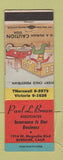 Matchbook Cover - Paul Brown Insurance Burbank CA