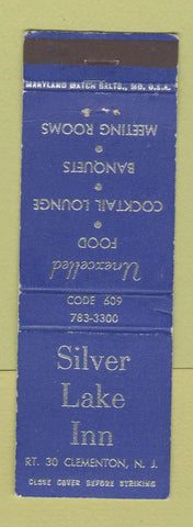 Matchbook Cover - Silver Lake Inn Clementon NJ WEAR