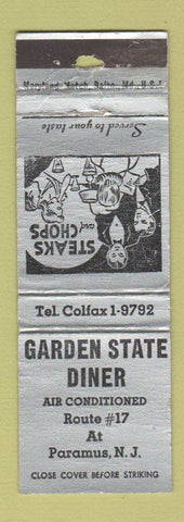 Matchbook Cover - Garden State Diner Paramus NJ WORN