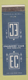 Matchbook Cover - Engineers Club New York City