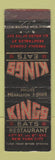 Matchbook Cover - Kings Eats Restaurant New York City WEAR