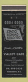 Matchbook Cover - Valley Cafe Keremeos BC