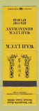 Matchbook Cover - Wah Luck Chinese Restaurant Vernon CT