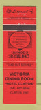 Matchbook Cover - Victoria Dining Room Chinese Hotel Clinton ON