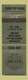 Matchbook Cover - Weylus Chinese Restaurant Brockton? MA