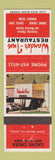 Matchbook Cover - Wander Inn Restaurant Chinese Cache Creek BC