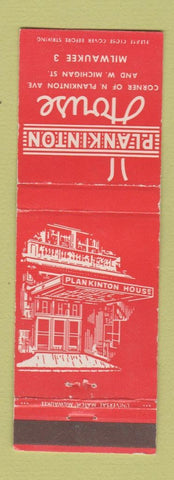 Matchbook Cover - Plankinton House Milwaukee WI
