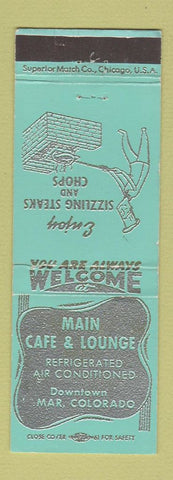 Matchbook Cover - Main Cafe Lounge Lamar Colorado