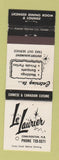 Matchbook Cover - Le Laurier Chinese Restaurant Edmundston NB