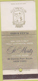 Matchbook Cover - St Moritz Hotel New York City 30 Strike