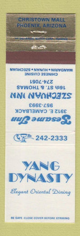 Matchbook Cover - Yang Dynasty Chinese Restaurant Phoenix AZ