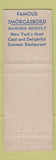 Matchbook Cover - Castleholm Swedish Restaurant New York City