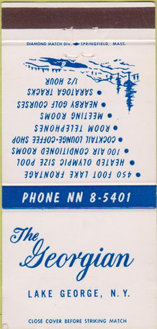 Matchbook Cover - The Georgian Lake George NY 30 Strike